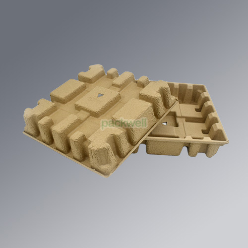 100% Recyclable Molded Paper Pulp Tray for Industrial Electronics