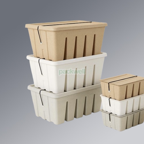 Custom Biodegradable Molded Pulp Clothes Storage Boxes & Bins